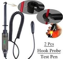 2Pcs 6V-24V DC Circuit Tester Pencil, Automotive Hook Probe Circuit Test  Pen Portable Stretchable Wire No-Stripping Power Test Light