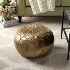 The frame is crafted from sturdy wood, and upholstered in durable fabric. Camel Leather Ottoman Joss Main