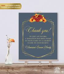 Check spelling or type a new query. Fall Thank You Sign In Lieu Charity Donation Red Rose Signature Cocktail Sign Rustic Chic Wedding Decor Red Rose Flower
