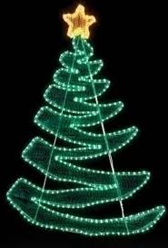 48 Green Zig Zag Rope Light Christmas Tree Yard Art 16160834 Christmas Tree Yard Art Christmas Tree Yard Rope Light