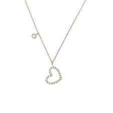 rose gold heart necklace diamond