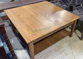 Oak lift top 4 legs 1 coffee table with storage. Large Square Oak Coffee Table Two Levels With A Gnc Antiques Llc