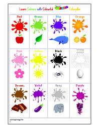 Colour Chart Colours Name For Kids Color Activities Kindergarten Learning Colors