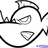How to draw a piranha step by step drawing tutorials. 1