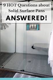 9 Faq S About Solid Surface Or Cultured Stone Shower Pans In 2020 Stone Shower Shower Pan Small Bathroom With Shower