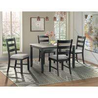5 piece buckland counter height table 30in x48in and 4 stools with wood seat in black finish. 5 Piece Dining Set Walmart Com