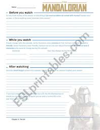A few centuries ago, humans began to generate curiosity about the possibilities of what may exist outside the land they knew. The Mandalorian Season 1 Episodes Worksheets Esl Worksheet By Kroematt