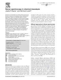 However this separation needs to be collected for us to be able to see it. Pdf Raman Spectroscopy In Chemical Bioanalysis Bernhard Lendl Academia Edu
