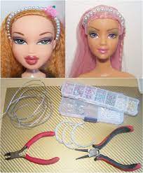 How To Make Doll Headbands Tutorials Barbie Doll Accessories Barbie Jewerly Diy Barbie Clothes