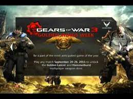 Epic hasn't decided exactly how the gold retro lancer will be unlocked in the beta for use in the retail version of gears 3, but, . How To Unlock The Golden Lancer And Hammerburst Gears Of War 3 Youtube