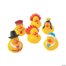 Grateful today for family, friends, faith, freedom, food, football and fun! Thanksgiving Rubber Duckies Oriental Trading