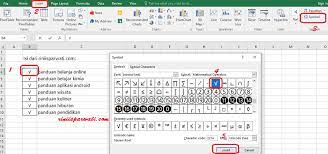 Berikut ini adalah cara membuat simbol di word dengan mudah melalui menu insert. Cara Mudah Membuat Tanda Ceklis Di Excel Letaknya Ada Dimana