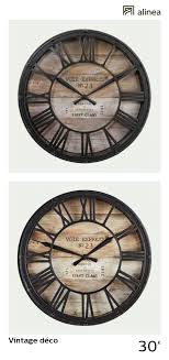 Alinea Vintage Deco Horloge Murale Sous Vitrine En Metal D39cm Deco Decoration Murale Horloges Alinea Decorat Horloge Murale Horloge Cuisine Horloge