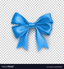 Light Blue Ribbon Bow Isolated On White Royalty Free Vector