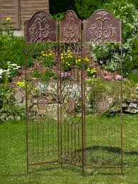 Paravent Pergola Spalier Rankhilfe Zaun 19kg Metall Antik Stil Raumteiler Braun Gartenspaliere Diy Garten Zierblenden