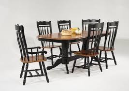 Amesbury Chair Dining Room Furniture Set Double Pedestal Table And Caprail Chairs In Black Cher Dining Room Furniture Sets Quality Chairs Black Kitchen Table