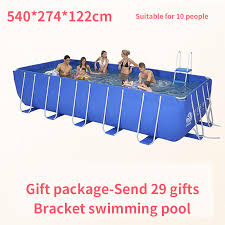 Metal Frame Steel Tube Rectangular Square Swimming Pool Piscine Hors Sol Piscina Inflavel Adulto Albercas Grandes Summer Pool Swimming Pool Aliexpress