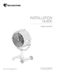 Mitavite asia is a one stop horse shop that spreads its business throughout the middle east and south east asia. Big Ass Fans Yellow Jacket Installation Guide Manualzz