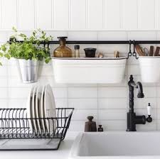 Kungsfors rail with 5 hooks and 1 container. Ikea Kitchen Rail Home And Aplliances