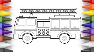 How To Color A Fire Truck Coloring Pages For Kids Art Colors How To Monster Truck Coloring Pages Cars Coloring Pages Firetruck Coloring Page