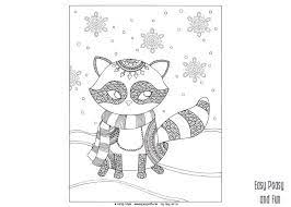 Download free zentangle raccoon coloring page for adult picture. Raccoon Winter Coloring Page For Adults And Kids Coloring Pages Winter Coloring Pages Free Coloring Pages