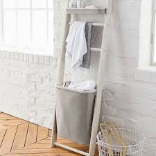 Hand forged hand towel rack holder hook blacksmith leaf design wicksforge 5 out of 5 stars (1,893) $ 32.00 free shipping. Wall Leaning Storage Rack With Hamper 101 Unexpected Items Your College Dorm Room Needs All From Pottery Barn Teen Popsugar Home Photo 10