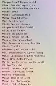 Japanese Names For Girl Japanese Names And Meanings Japanese Names Asian Names