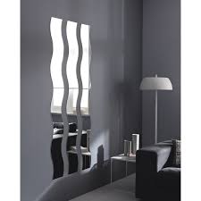 Miroir Non Lumineux Decoupe Vague L 16 X L 160 5 Cm Vague Decoration Maison Miroir Adhesif Miroir Vague