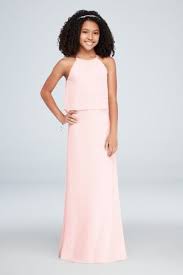 Flounced Crinkle Chiffon Junior Bridesmaid Dress Jb9879 Junior Bridesmaid Dresses Girls Bridesmaid Dresses