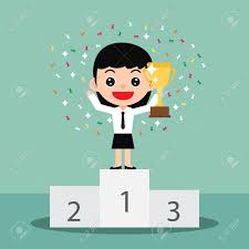 While these are entire cards based around creative ideas, there are smaller ways in which you. Successful Business Ideas The Female Winner Stands In The First Royalty Free Cliparts Vectors And Stock Illustration Image 97756963