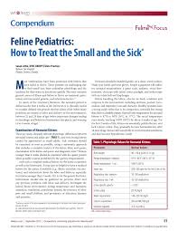 Pdf Feline Pediatrics How To Treat The Small And The Sick