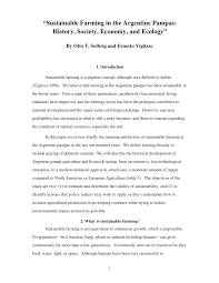 Pdf Sustainable Farming In The Argentine Pampas History Society Economy And Ecology