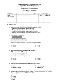 Soal ipa kelas 7 smp bab besaran dan satuan dan kunci jawaban. Soal Ulangan Tentang Objek Ipa Dan Pengamatan