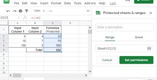 See the example below for the menu option. How To Lock Cells In Google Sheets In 2021 Examples
