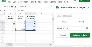 Formula cells should be locked to prevent accidental edits. How To Lock Cells In Google Sheets In 2021 Examples