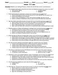 If you know, you know. Othello Act 1 Multiple Choice And Short Answer Quiz By Bradley Thompson
