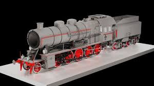 Steam Locomotive Train 3d Model In 2020 Steam Locomotive Locomotive Train