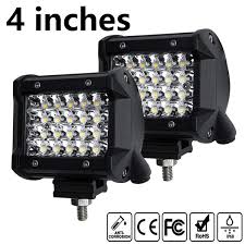 Front fog lights aren't a legal requirement, but many cars have them fitted as standard. Led Pod Lights 4inch 2pcs Led Pods Light Spot Beam Work Light Bar Led Flood Light Pods Quad Row Cube Driving Fog Lights For Jeep Off Road Truck Boat Atv Suv 24leds 72w