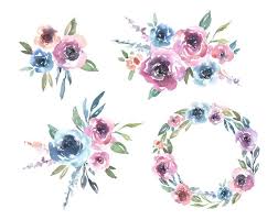 Watercolor Floral Clipart Gentle Flowers Clip Art Free Etsy In 2020 Floral Watercolor Floral Wreath Watercolor Flower Clipart