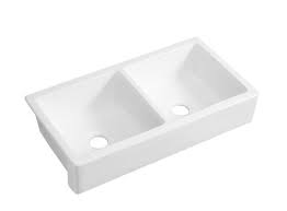 Contemporary farmhouse apron kitchen sinks are crafted from fine fireclay creating a timeless look in. Tuscany Farmhouse Apron Front White Ceramic Double Bowl Kitchen Sink At Menards