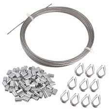Hanging decorations using rope thimble installation art images. Cable Railing Kit Durable Wire Rope Stainless Steel Thimble Cable Railing Set For Railing Decking Picture Hanging Walmart Com Walmart Com