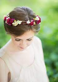 Rustic Wedding Flower Crown Bridal Headpiece Floral Headpiece Burgundy Flower Dark Red Ha Flower Headpiece Wedding Red Hair Accessories Wedding Hair Pieces