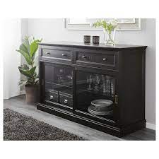 Große auswahl aus verschiedenen shops. Malsjo Sideboard Black Stained 571 8x361 4 145x92 Cm Ikea Meuble Bas Armoire Avec Portes Vitrees Ikea