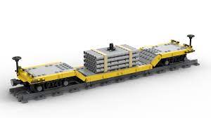 Lego Moc Center Drop Train Car By Yellow.lxf | Rebrickable - Build With Lego