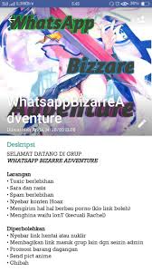 Yuk gabung kumpulan grup wa (whatsapp) cari pacar, teman & sahabat ini gaes. Whatsapp Bizarre Adventure Posts Facebook