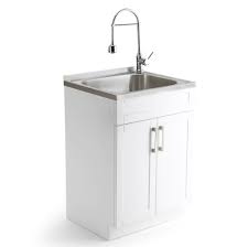 Hennessy 24 Inch Laundry Cabinet With Faucet And Stainless Steel Sink Laundry Cabinets Laundry Sink Laundry Room Sink