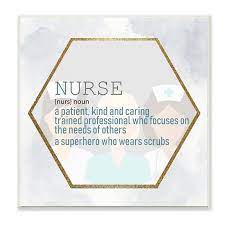 Stupell Home Decor Nurse Professional Definition Health Care Superhero Sentiment Wall Art Plaque Design Wall Plaque Design Professional Nurse