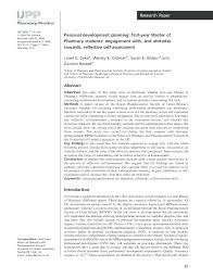 PDF) Personal development planning: first-year Master of Pharmacy students'  engagement with, and attitudes towards, reflective self-assessment