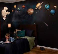 Beetling Solar System With Space Astronaut 3d Wall Art Decor Outer Space Bedroom Outer Space Bedroom Decor Space Themed Bedroom