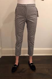 Black And White Gingham Pants Zara Black White Gingham Check Stretch Slim Leg Capri Crop Trousers M 10 12 Vgc Fashion Clothing Shoes White Short Sleeve Blouse Slim Legs Cropped Trousers